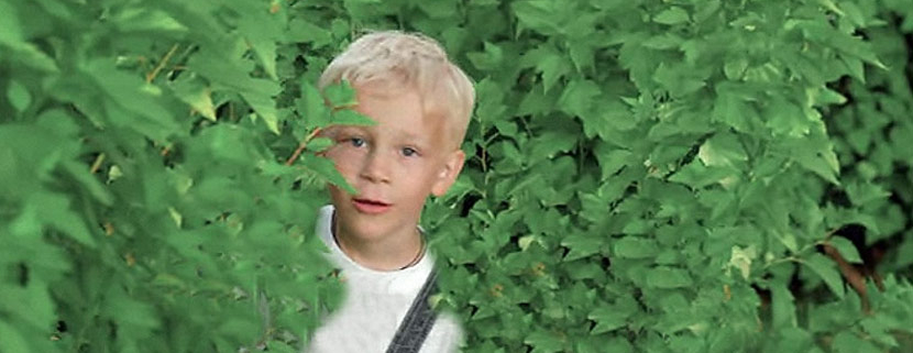 Kid In Bushes Image